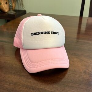 Trucker hat “drinking for two”